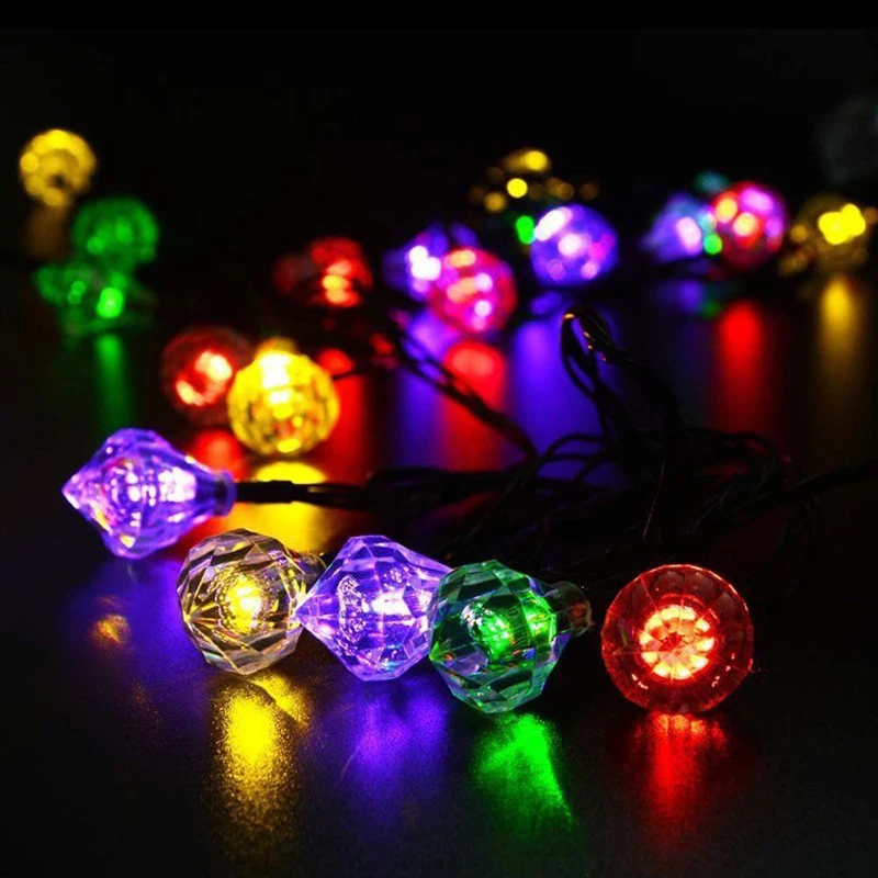 LMID 19.68FT 30LEDs Christmas Light Solar Diamond Fairy Solar String
