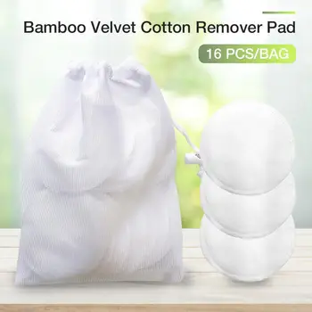

8cm 16Pcs Three Layers Of Cotton Bamboo Velvet Cotton Remover Pad For Facial Cleaning Reusable Skin Care Face Wipes Washable