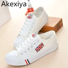 Akexiya Casual Shoes Canvas Shoes Women 2017 New Arrival Hot Fashion Zapatos Mujer Unisex Shoes Tenis