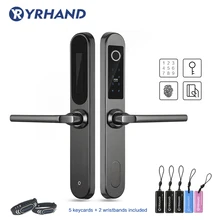 Электронный замок с отпечатком пальца цифровой дверной замок в 304 нержавеющая сталь для алюминиевой стеклянной двери с евро врезной 3585/4585