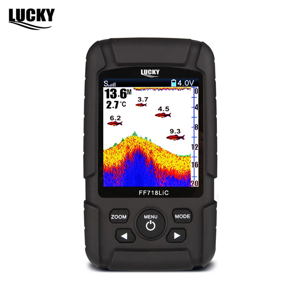 محظوظ FF718LiC-T المحمولة تحت الماء السلكية السمك مكتشف 100 متر عمق Fishfinder مع LCD عرض محظوظ FF718LiC-T المحمولة تحت الماء السلكية السمك مكتشف 100 متر عمق Fishfinder مع LCD عرض