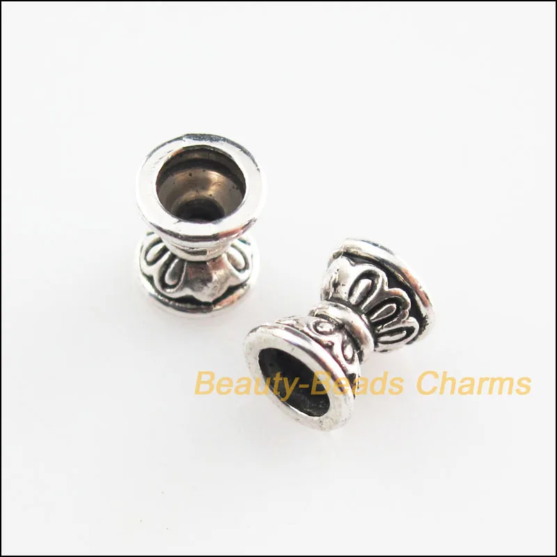 5mm 40 Antique Silver Heart Spacer Beads