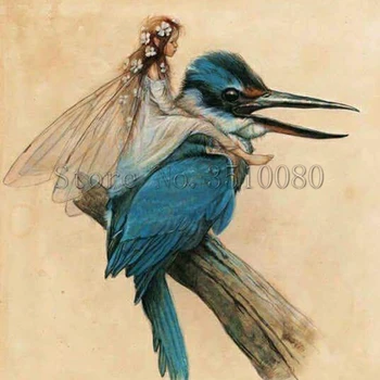 

Little angle kingfisher room decor full Embroidery Pattern diamond 5D DIY paintings Cross stitch kits mosaic stickers RS1190