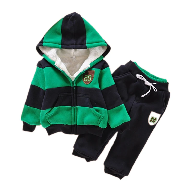 

2018 Baby Boys Spring Autumn Clothing Set Infant Hoodies Shirt Newborn Babies Striped Sweatshirt Casual Outfit For Boy Thick