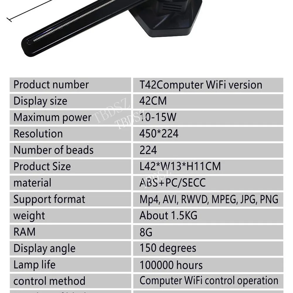 Ventilador de Olho Tbdsz Computador Wi-fi Holograma Holográfico Projetor Publicidade Display Led fã Luz nu Logo 3d 17 Publicidade Display LED fã luz Ventilador de