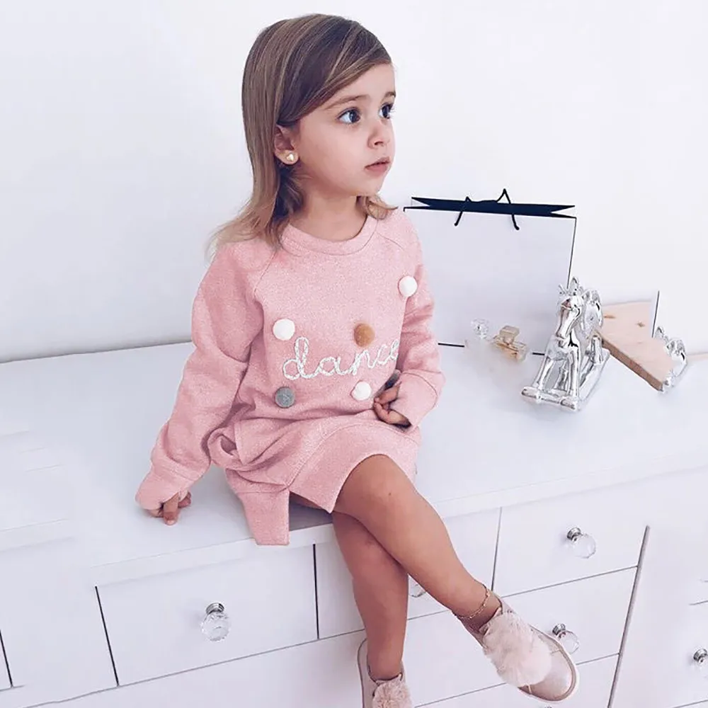

Genuine Children's Clothing Toddler Kids Baby Girl Letter Pullover Sweatshirt Clothes Outfits Kid Clothes Free shipping @30
