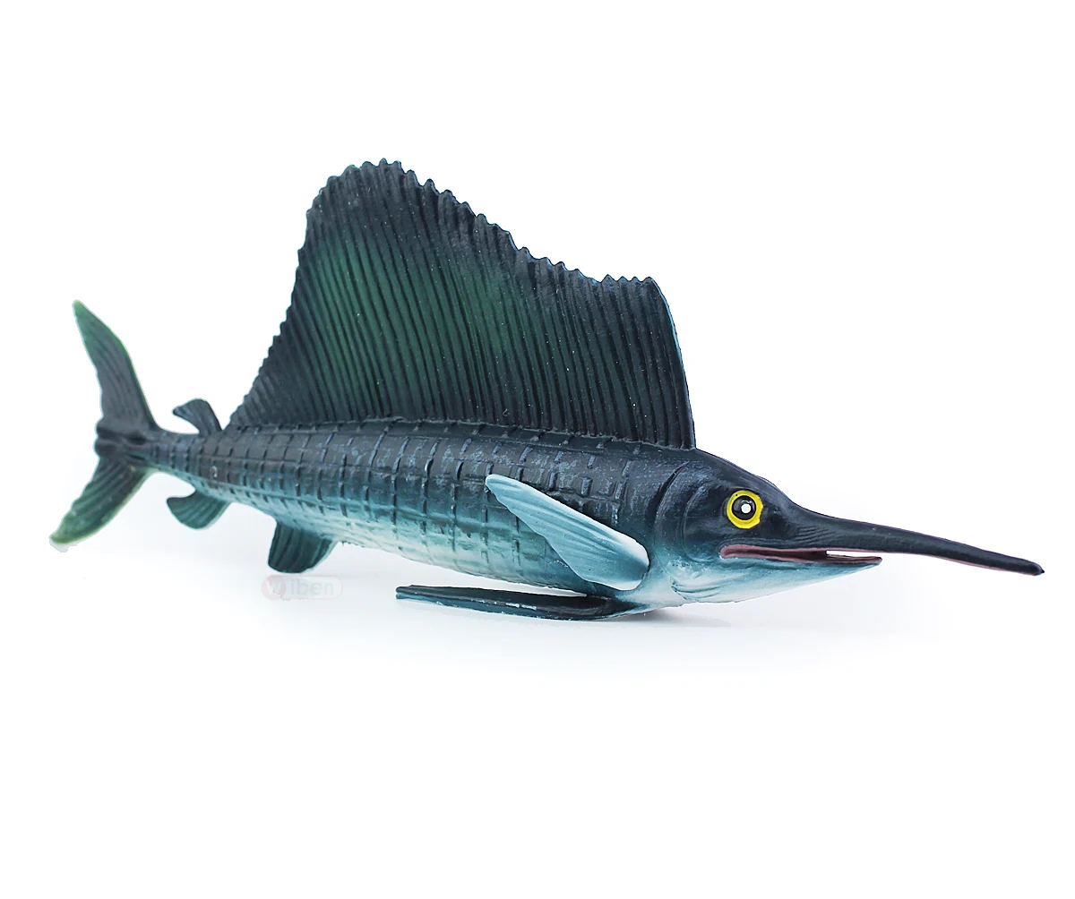 New Marine Animal Swordfish Simulation Model PVC Plastic Toys Children