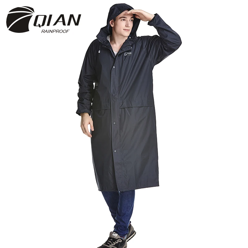 

QIAN RAINPROOF Impermeable Long Style Raincoat Adults Waterproof Trench Coat Poncho Rain Coat Female Rainwear Rain Gear Poncho