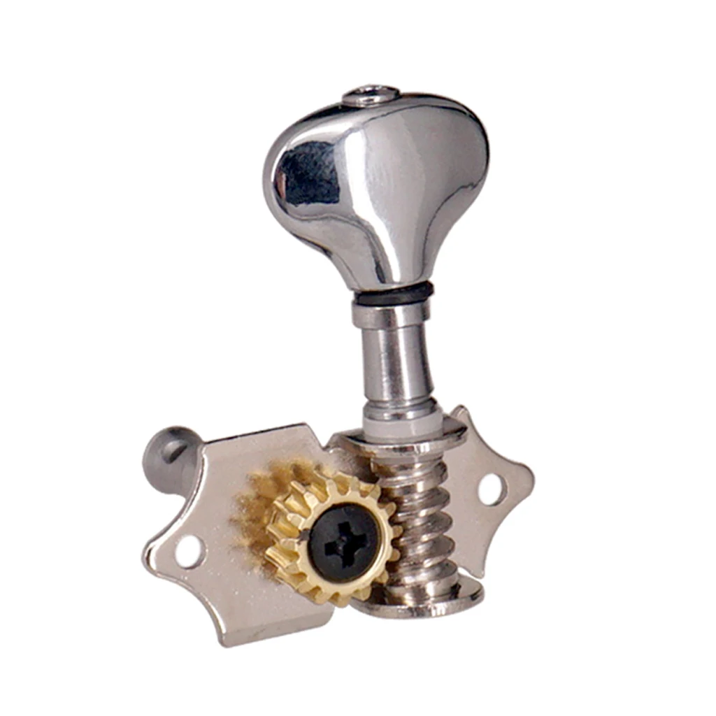 Open Gear Folk Guitar String Key Fishtail String Button Tuning Pegs Tuners Machine Heads 3 Left and 3 Right
