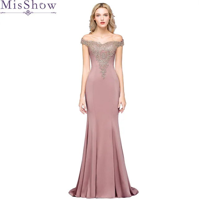 Robe De Soiree Applique Beading Royal Blue Evening Dresses Mermaid Long Formal Prom Off the Shoulder Party Dress 2019 New Style Robe De Soiree Applique Beading Royal Blue Evening Dresses Mermaid Long Formal Prom Off the Shoulder Party Dress 2019 New Style