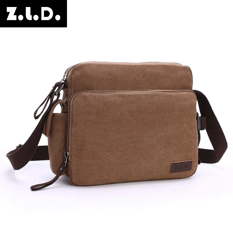 

Z.L.D. Best selling new classic canvas bag large capacity Messenger bag high quality shoulder bag wear casual small square bag