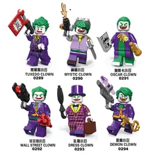 60 шт/лот 0289-0294 смокинг клоуна-демона клоун мистическое платье клоун стена улица клоун супер герой здание блоккирпичи игрушки подарки