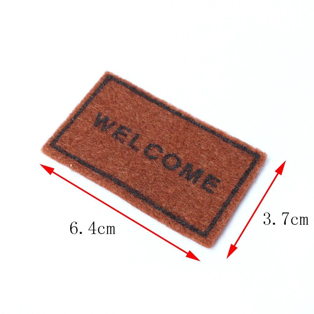 1:12 Brown Mini Floor Rug Cover Carpet Miniature Accessories Dollhouse Furniture Rug Living Room Art Floor Decoration