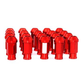 

Wheel Nut Screw Alloy Red Wheel Lug Nuts Kit Set 20 Pcs Anti-theft M12 x 1.5MM For Honda Civic Accord Screw Alloy Stee Hexagon