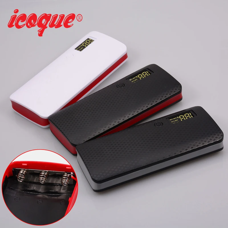 (Без батареи) icoque 5V Dual USB 5*18650 Power Bank Box повербанк зарядное устройство для