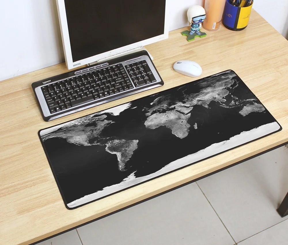 Восхитительный игровой коврик для мыши карта мира 700x300 мм DIY XL большой геймер с