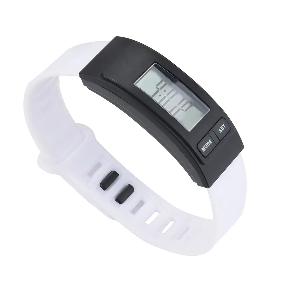 Запуск часы с шагомером браслет счетчик калорий цифровой ЖК-дисплей расстояние ходьбы дерсс женские дизайнерские часы роскошные часы для женщин