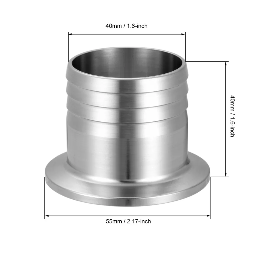 Uxcell 304 Нержавеющая сталь шланга адаптер KF16/25/40/50 фланец до 8/10/13/16/25/40 мм адаптеры для вакуумный резиновый шланг Барб