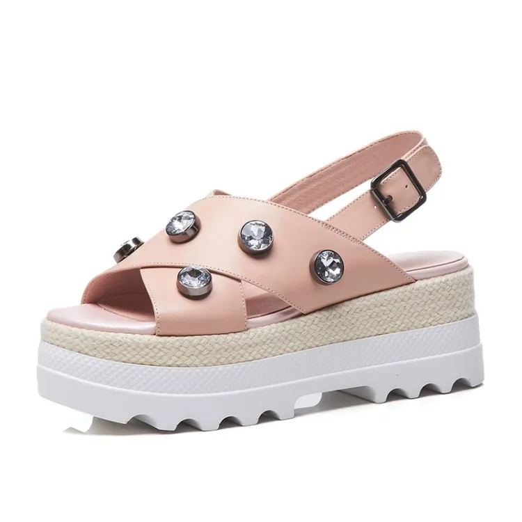 frauen plattform flache strass strand sandalen neue offene rosawei 2018 spitze mode wohnungen {zorssar} sommer casual schuhe xdBerCo