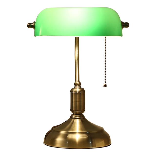 Classical Glass Desk Lamp Traditional Banker's Lamp, 14 Classical glass desk lamp Traditional Banker's Lamp, 14