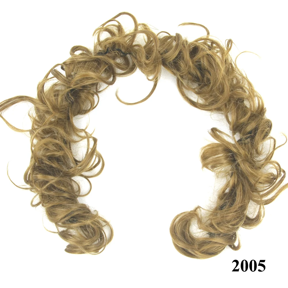 Soowee 80 см 8 цветов синтетические волосы булочка кудрявые шиньон волосы для наращивания повязка для волос пончик роликовая лента для волос резинка для волос - Цвет: #8