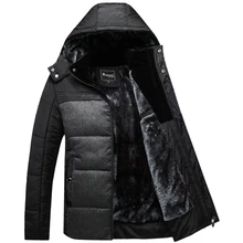Winter Coat Men black puffer jacket warm male overcoat parka outwear cotton padded hooded down coat men’s cotton jackets X1509