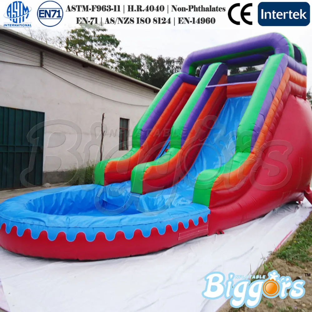 Buy Commercial Grade Inflatable Slide Inflatable Water Slide With Pool Games