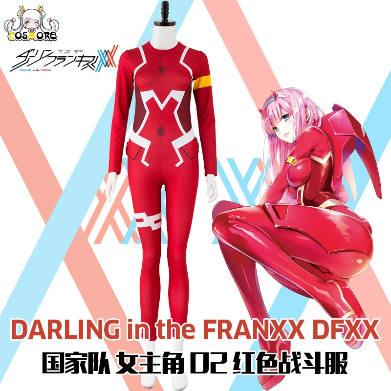[STOCK] 2018 New Anime Darling In The Franxx ZERO TWO Bodysuit+headwear