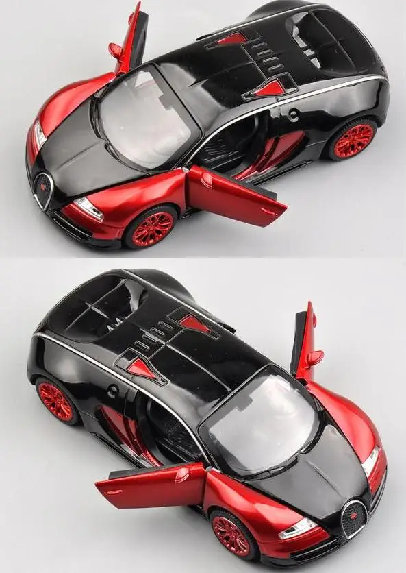 1 32 Scale Bugatti Veyron Alloy Diecast Car Model Pull Back Toy Cars Electronic Car with