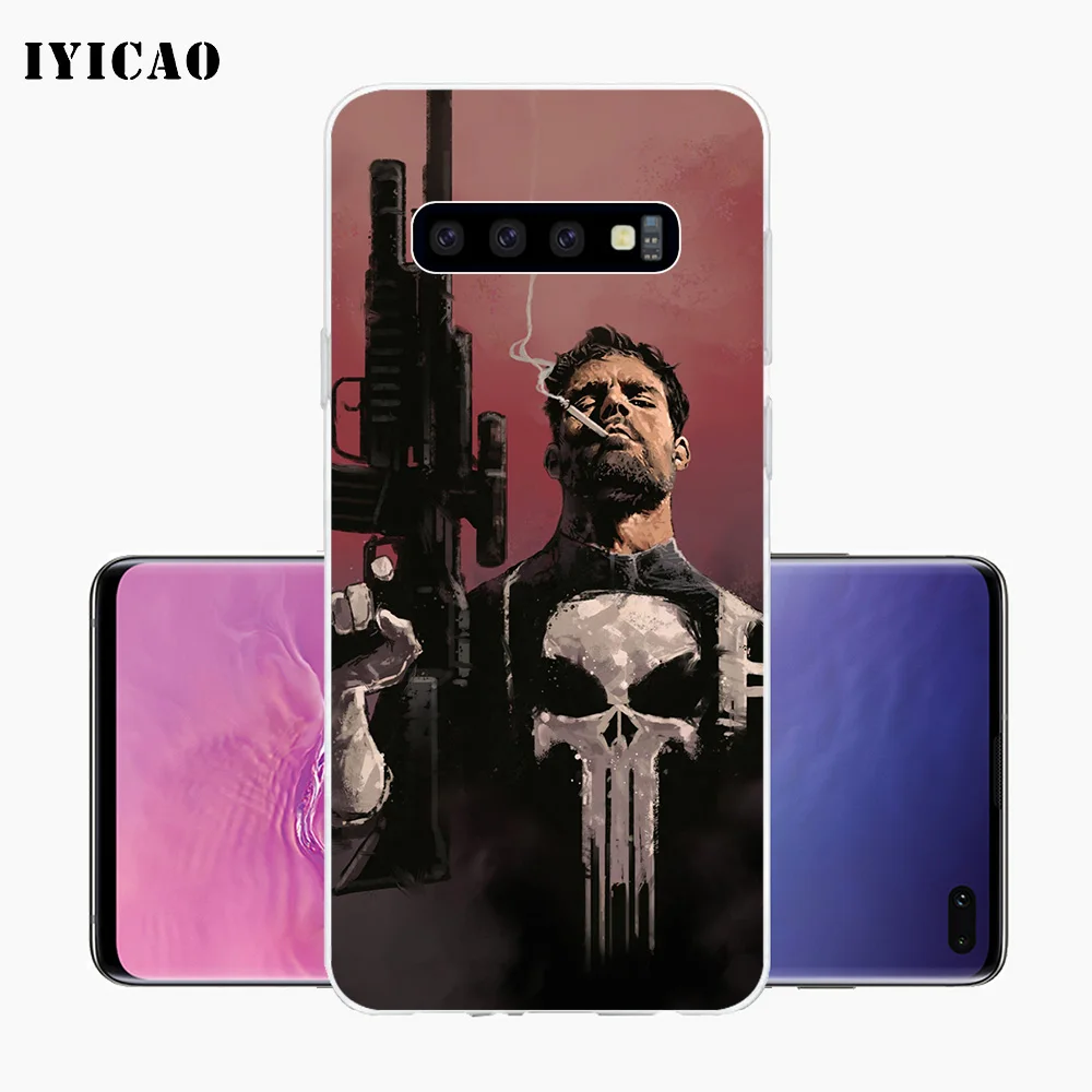 IYICAO с черепом The Мягкий силиконовый чехол для телефона для samsung Galaxy S10e S10 S9 S8 плюс S7 Edge ТПУ чехол