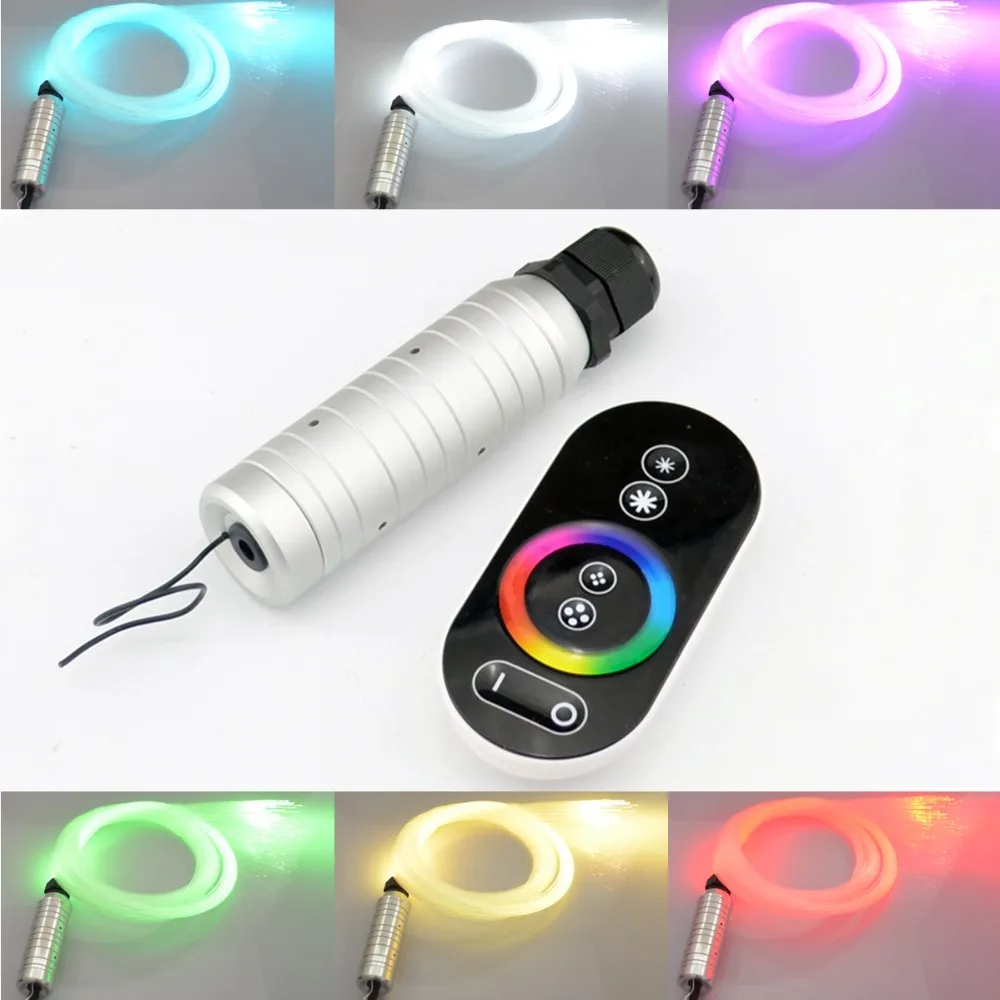 

RGB LED Fiber Optic Lighting Car Styling Daytime Running Light 6W Light engine 0.75mm optical fiber