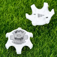 14Pcs /Lot TPR Golf Spikes Pins 1/4 Turn Fast Twist Shoe Spikes Replacement Accessories Golf Training Aids White+Gray Wholesale
