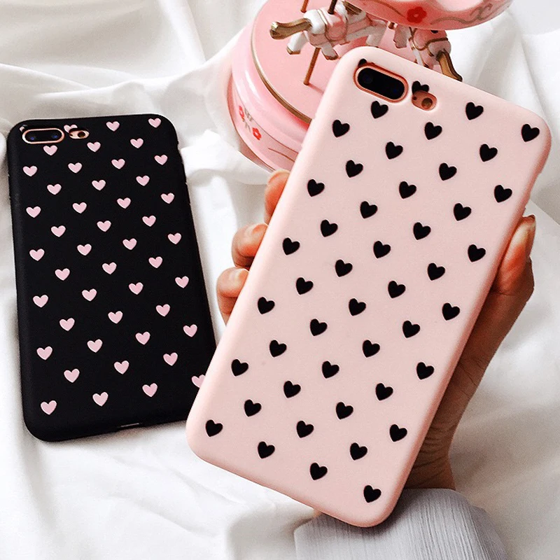 Ottwn Case For iPhone 6S 6 7 8 Plus For iPhone X XR XS MAX 5 5S SE Cute Love Heart Pink Ultra thin Soft TPU Phone Cases Cover Ottwn Case For iPhone 6S 6 7 8 Plus For iPhone X XR XS MAX 5 5S SE Cute Love Heart Pink Ultra thin Soft TPU Phone Cases Cover