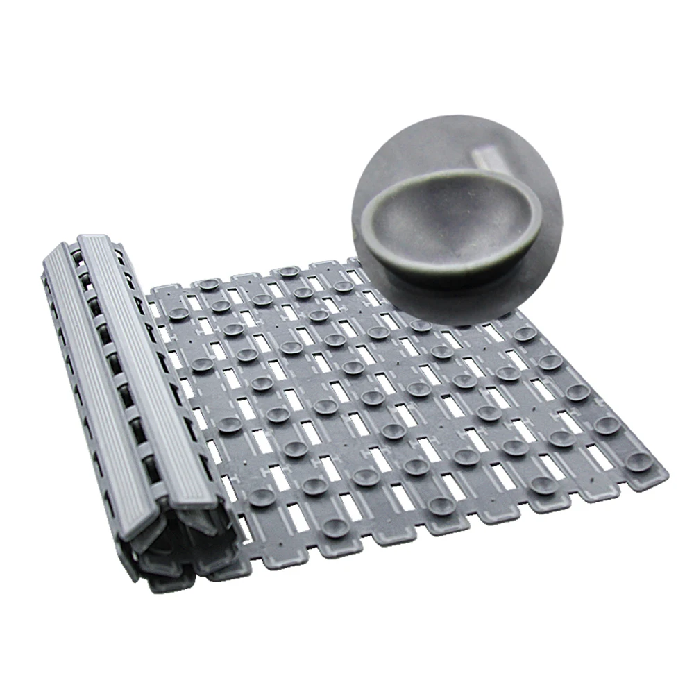 Non Slip Bath Mat with Suction Cups Drain Hole Bathroom Kitchen Door
