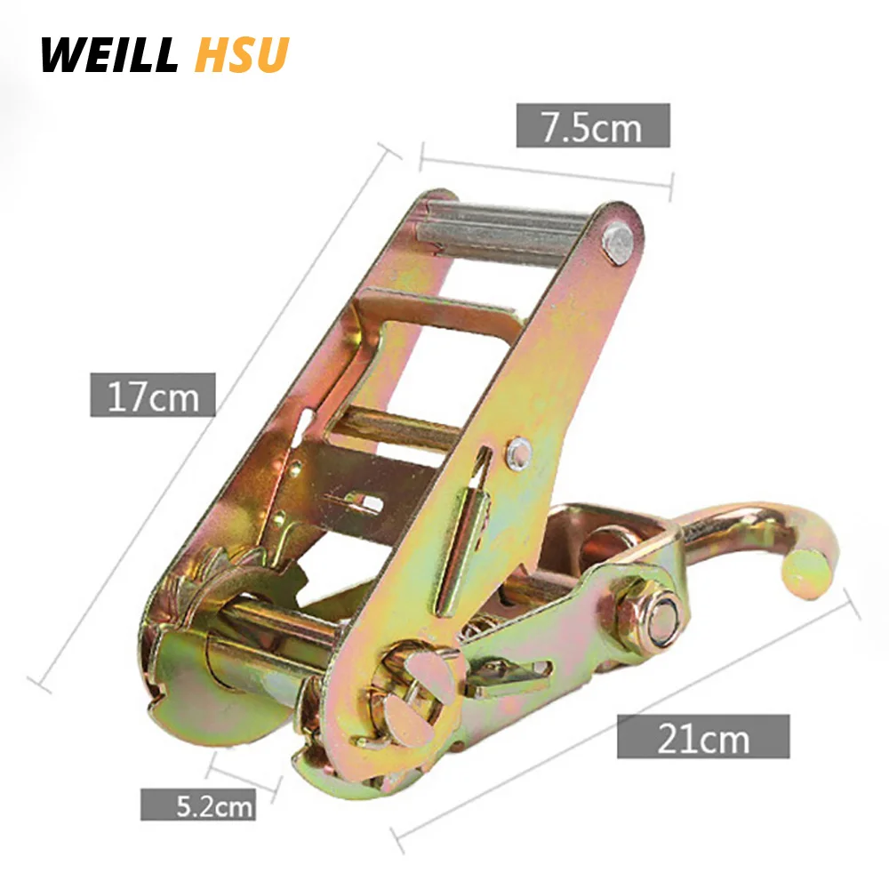 

High Hardness HRC55 Stainless Steel 38mm Retchet Tie Buckle 5000kg