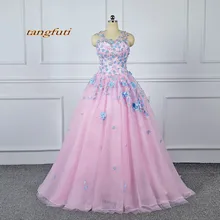 Бальное платье с цветочной аппликацией Пышное Платье длинное 15 милое 16 Пышное Платье бальное платье для выпускного вечера для 15 лет