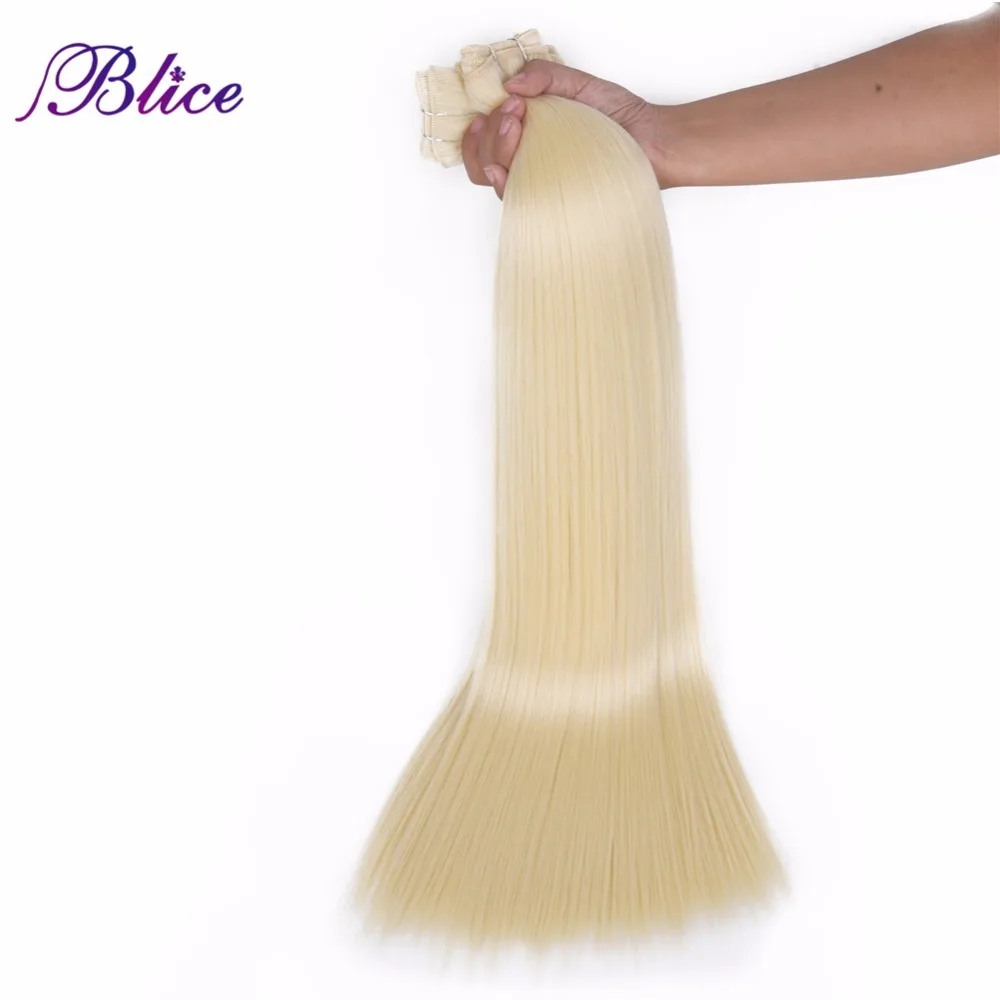 

Blice Synthetic Hair Extensions 3 Pieces/Lot 24 Inch Yaki Straight Hair Weaving Long Length 100g/Piece All Colors Available