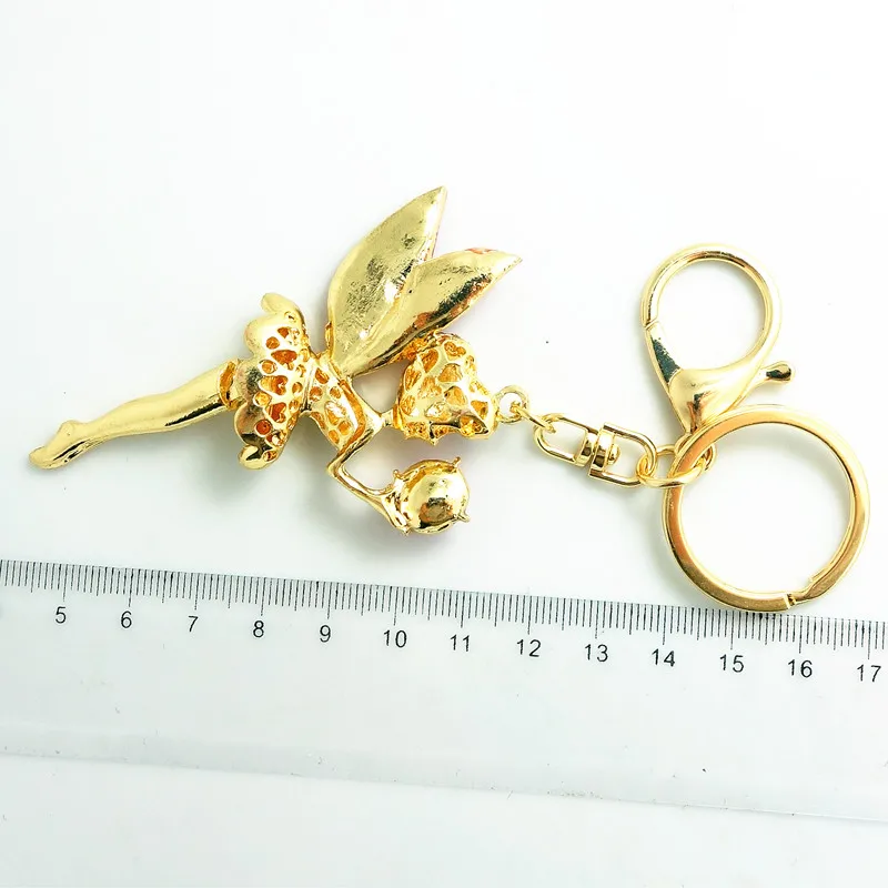 De hadas llavero Llave de cristal anillo de cadenas para regalo de Navidad de la joyería Llaveros colgante G42