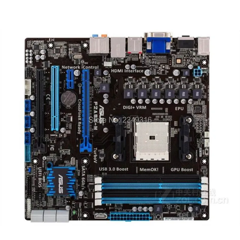 Для ASUS F2A85-M оригинальная материнская плата Socket FM2 DDR3 USB3.0 SATA3 A85X A85 Настольная |