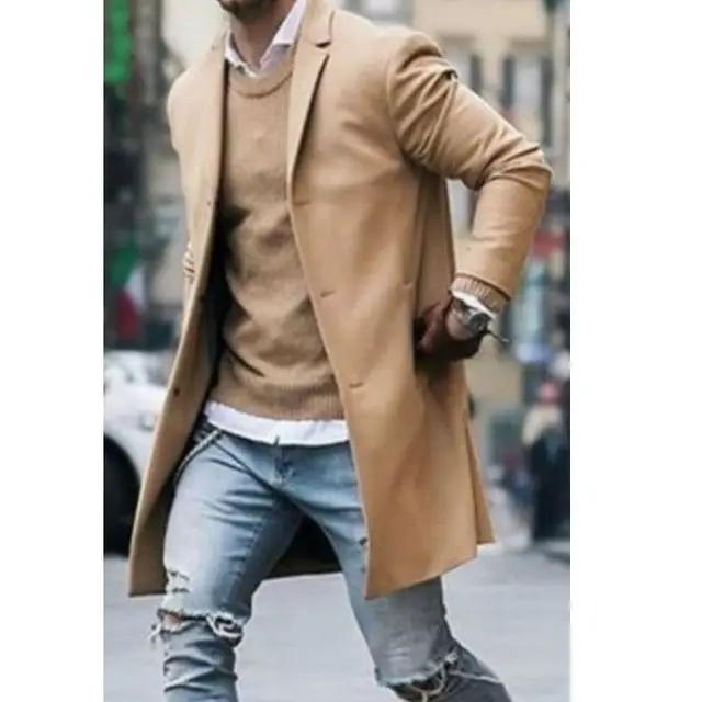 New Arrival Winter Fashion Men Slim Fit Long Sleeve Cardigans Blends