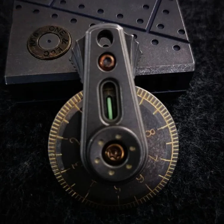 Роликовый брелок из титанового сплава, брелок для ключей, круглое колесо, дальномер EDC, высокоточный измерительный инструмент, рулетка