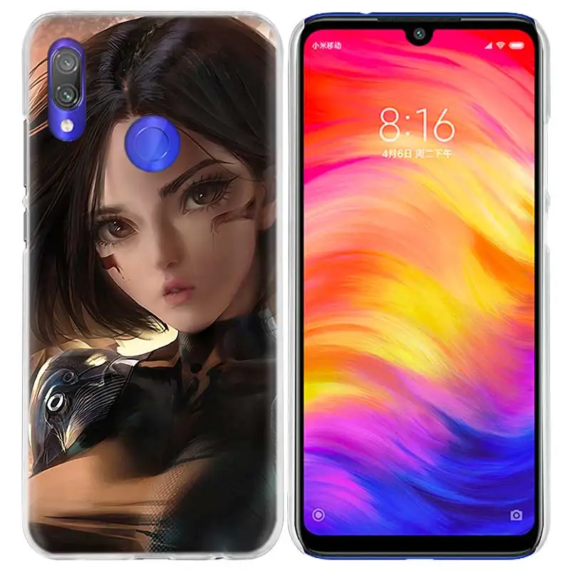 Alita Battle Angel чехол для Xiaomi Redmi Note 7 K20 6 6A Pro Y3 фотоаппаратов моментальной печати 7S 7A GO S2 5 mi играть A1 A2 8 lite Poco F1 жесткий чехол для телефона pc