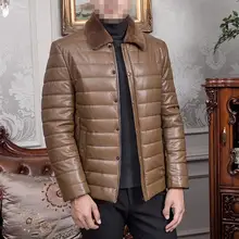 S-4XL нарасхват зима Для мужчин новая мода досуг меховые пальто с хлопковой подкладкой и воротником лацканы куртка пальто