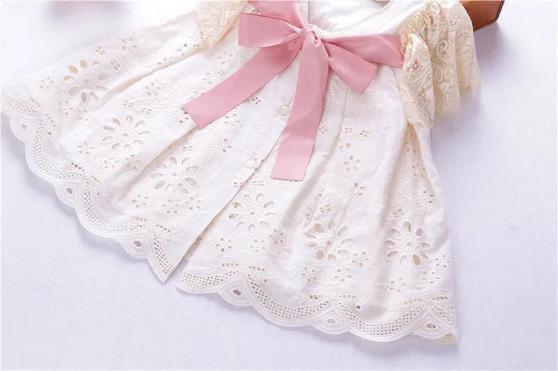 Летнее кружевное платье для маленьких девочек; винтажное свадебное платье принцессы с оборками; вечерние платья для девочек; Бутики