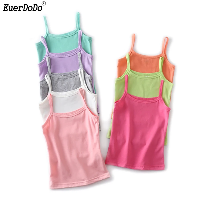 Cotton Girls Vest Colored Kids Camisole Children Tops Summer Baby Singlet Girls Undershirts Teenager Tank Cotton Girls Vest Colored Kids Camisole Children Tops Summer Baby Singlet Girls Undershirts Teenager Tank