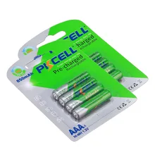 PKCELL – batterie Rechargeable AAA 1.2V Ni-MH 850mAh 3A, pour lampes de poche de télécommandes de voiture, 2 packs/8 pièces