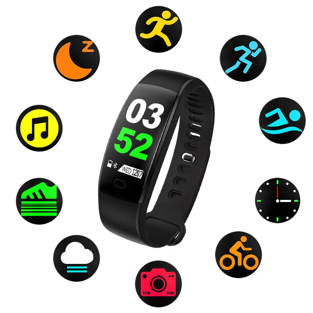 

Timethinker F64HR Smart Wristband Fitness Bracelet AGPS Pedometer Blood Pressure Hear Rate Monitor Sleep Tracker Smartband IP68
