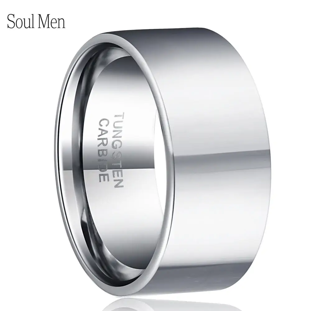 Dropshipping Custom Laser Name Anniversary Date Tungsten Wedding Band 11mm Big Rings for Men Male Personalize Jewelry Size 7-13