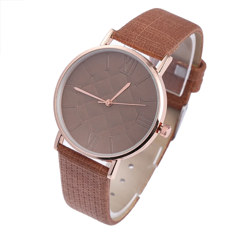 

Hot Sale Cloth Pattern Leather Quartz Watch Women Roman Numerals Casual Watches Clock Montre Femme Marque De Luxe 2018