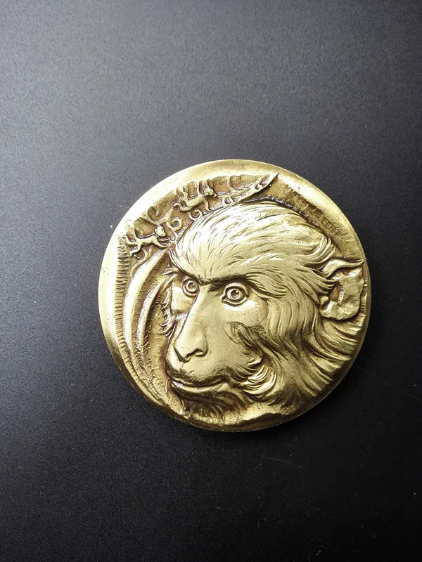 

60mm The Year OF Monkey Bimetallic Bronze Copper Medal Nanjin Mint coin China